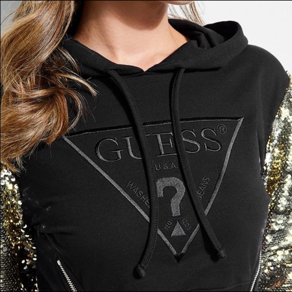 Guess Sequin Sleeve Pullover Jacket - image 2